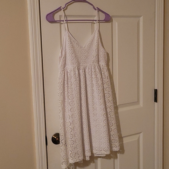 EXPRESS white babydoll dress size M - Picture 2 of 3